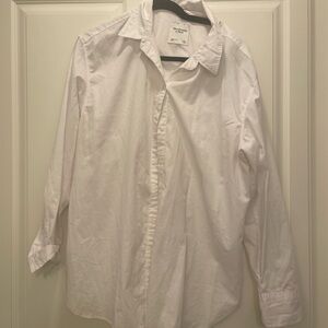 Abercrombie & Fitch White Casual Button Down Shirt